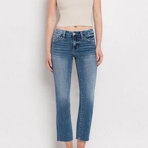 Vervet Mid-rise Crop Slim Straight Jeans